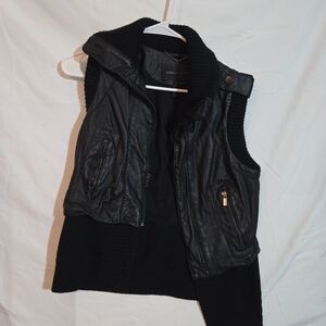 Black Leather Vest by BCBGeneration